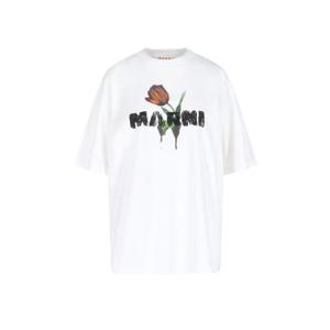 마르니   반팔 티셔츠 CO THJET49P18USCY31LOW01 5709836 Lily White