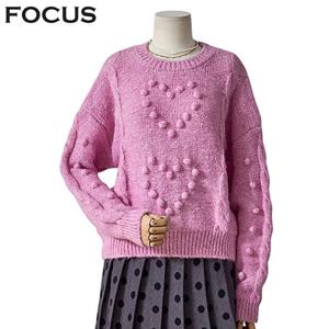 [포커스]FOCUS 하트폼폼울니트_FW3K7KT0366