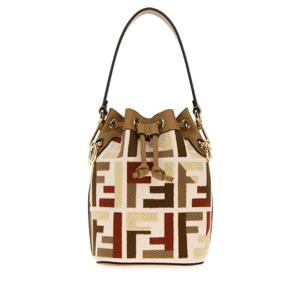 FENDI Embroidered canvas Mon Tresor bucket bag 8BS093AYDF F1TVK