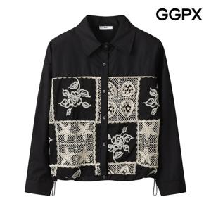 GGPX  플로럴 자수 스트링 버튼 셔츠 (GP8SH021F)
