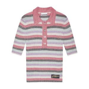 가니  스파클 리브 폴로 반팔 티셔츠 SS25 K2480999 5658587 MultiColour