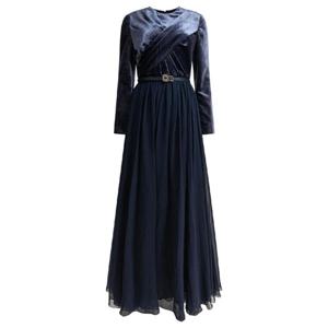 엘리 사브   긴팔원피스 FW24 D0446NF24VES01MOODY BLUE 5647335 Blue