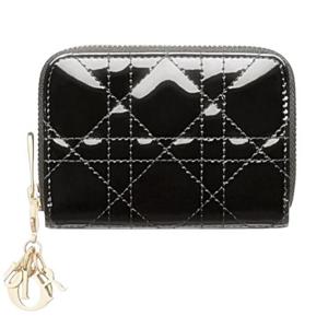 디올 LADY DIOR VOYAGEUR 스몰 동전지갑 블랙 S0985OV