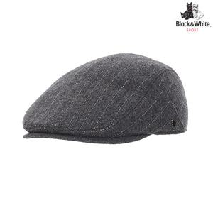 [블랙앤화이트]남성 모직 헌팅캡 8405GBAC_GREY