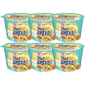 오뚜기 리얼치즈라면 큰컵 6개