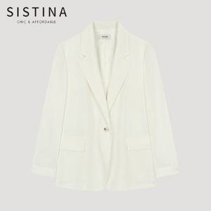 [SISTINA] 인기 사선 라인 원버튼 자켓_AWWJKO21040_IV