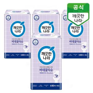 깨끗한나라 비데물티슈 닥터비데 센서티브 캡형 80매 24팩