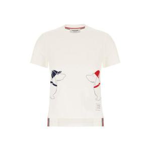 톰브라운 반팔 티셔츠 FJS167EJ0058 100 WHITE