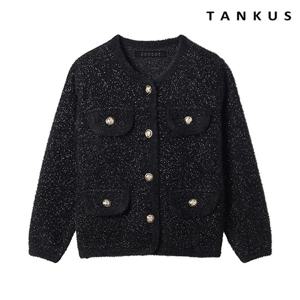 [탱커스]라운드넥 페이크 포켓 글리터 자켓 (TW4JK006L0)