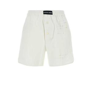 마린세르 여성 화이트 면 쇼츠 팬츠 USH002AUWOV0007 WH10