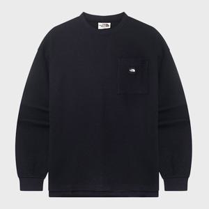 [노스페이스 화이트라벨]와플 긴팔 라운드 티 NT7TR02J_BLK