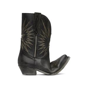 Golden Goose 미디부츠 블랙 위시 스타 부츠 242264F114000