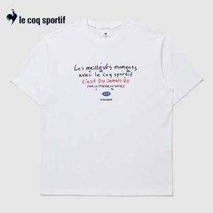 [르꼬끄X275C]유니 레터링 반팔티 QQ323XRS72 OWT 공용 반팔티셔츠