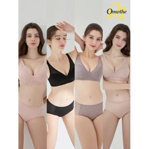 [오모떼] 올데이 에센셜 베이직 브라 팬티 8종 세트(피치베이지+블랙+애쉬브라운+베이지)