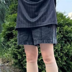 아디다스 여성 데님 파이어버드 쇼츠 반바지 JD3107