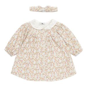 [블루독베이비8] FW25(OR)소프트 플라워 원피스 HJ (45A1340003) (BLUEDOG BABY 유아 출산 백일 선물 도트