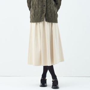코듀로이 바베리 A라인 스커트 (UFKWBS488N-IVORY)