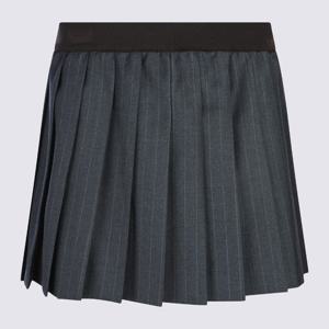 미우미우 핀스트라이프 플리츠 미니 스커트 MG2529SOOO 174XF04