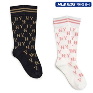 [MLB키즈] JD 여아 모노그램 자카드 니삭스 7FSOMD35N