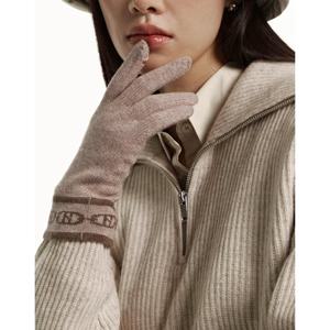 [헤지스]베이지 짜임 울캐시미어혼방 장갑 HIGV5F631I2