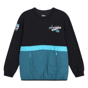 [NBA KIDS]NBA 컬러블럭 우븐 믹스 기모 맨투맨(K224TP030P/SET)(K224TS030P)
