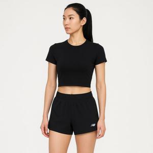 [뉴발란스]NB  스포츠 에센셜 RC 3부 드라이 여성 트레이닝 반바지 팬츠 블랙 WS41286-BK