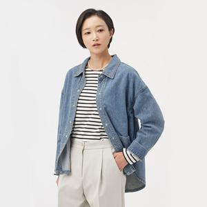 [빌드]BPFJ109 데님 셔츠 점퍼/빅사이즈/미시/여성/가을