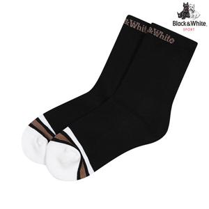 [블랙앤화이트]남성 앞코 포인트 중목 양말 8125GXSC_BLACK