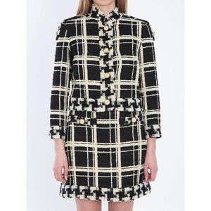 발렌티노 가라바니   트위드 자켓 SS25 6B3CJ3Q590N0NA 5538573 BLACK