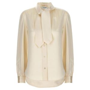 생로랑   블라우스 SS24 650235Y001W9601 2492493 White