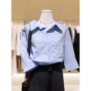 [숲]포켓자수 7부 블라우스 SB4LS35A