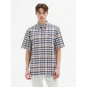 닥스 골프 남성 24SS 클리어런스스테디셀러 라이트 체크 스트레치 폴로티셔츠 (BEIGE) WGTS4B010I2