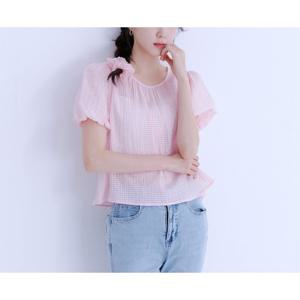 [로엠]시어서커 풀오버 블라우스(2colors)_RMBLE26R21