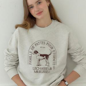 [아워호프] Russell Terrier Sweatshirt - Oatmeal [H25FA-MT03-OAT]