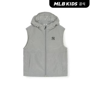 [MLB키즈 공식] 25SS 베이직 아웃도어 홑겹 베스트 바람막이 NY (Grey) 7AWJB0453-50GRS