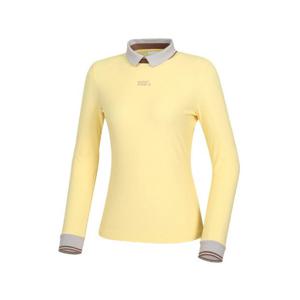 와이드앵글골프반팔티 KQJ WWP24271Y4 CO 크레이프 변형 카라 티셔츠 / Yellow