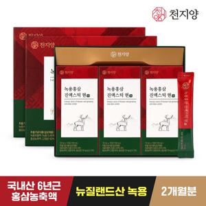 [천지양]녹용홍삼 진액스틱 현 30포 2박스 +쇼핑백