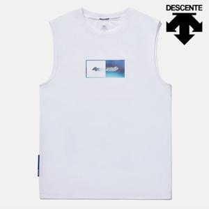 [데상트] 남성 그래픽 냉감 슬리브리스 SP221EST51WHT0 긴팔티