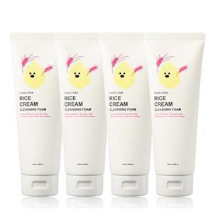 [출첵] 샤샤 라이스 크림 클렌징 폼 220ml 4개 (행사중)