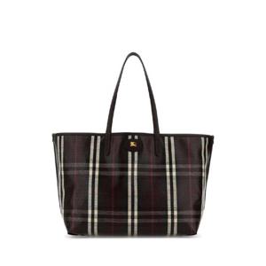 BURBERRY Embroidered canvas medium Highlands shopping bag 8114648 A4013