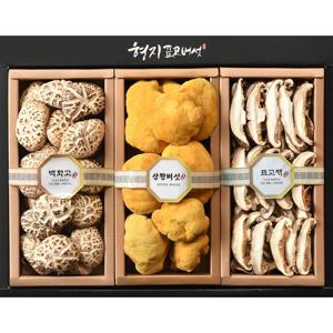 [형지표고버섯] 국산 참나무 백화고 상황버섯 혼합1호 버섯 선물세트