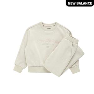 뉴발란스키즈 여아 크롭 기모 상하의세트 NK9YD4830G-36