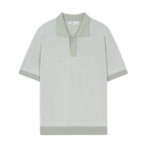 [지이크]배색 와플 카라 풀오버 민트 (PGUCD8050)