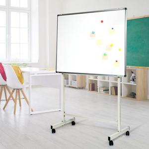 이동식 자석 화이트보드+거치대 세트 90x120cm 화이트보드판 바퀴 거치대 스탠드 이동식 받침대 보드판 자