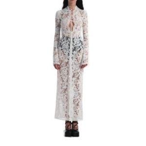 MANURI 샐리 세미 쉬어 레이스 미디 드레스 MRFW24DR9VIPL07 WHITE TP944348168