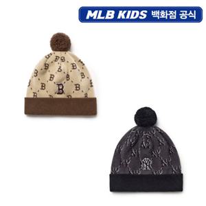 [MLB키즈PG] 모노그램 폼폼 비니 2종 택1 (7ABNMD156)