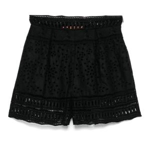 에르마노설비노 블랙 레이스 하이웨이스트 쇼츠 D464P602 RXT95