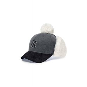 MLB키즈 베이직 배색 멜톤 폼폼 귀달이 모자 (7AWMV015650BKS)