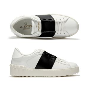 발렌티노 1W2S0781 BLU A01 (S0781 BLU A01) 히든 오픈 무광 밴드 블랙 스니커즈