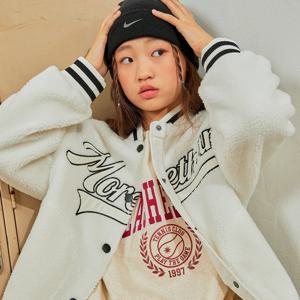 [더데이걸]뽀글이 바시티 점퍼TGJM23W02